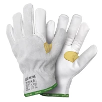 12 Pares - Guantes de trabajo en cuero flor/crosta - Issa Line 17131T