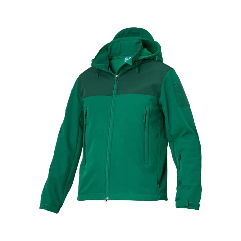 Chaqueta de Trabajo Softshell Multibolsillos Elástica con Capucha Siggi Emerald 80SS0021/00-1027