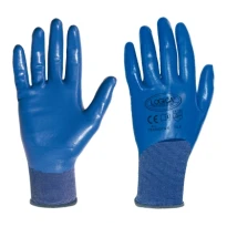 12 Pares - Guantes de trabajo recubiertos de nitrilo Logica TECNOFOX