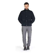 Chaqueta de trabajo multibolsillos con mangas desmontables con cremallera invierno 279BN