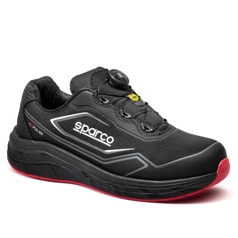 Zapatos de seguridad bajos sin metal con cierre BOA Sparco Impulse Rotor S1PS SR FO HRO ESD BTB0019B0K12