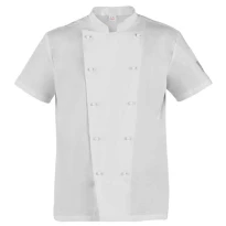 Chaqueta de trabajo de manga corta 100% algodón para cocinero Giblor's Tommaso Q8G00185