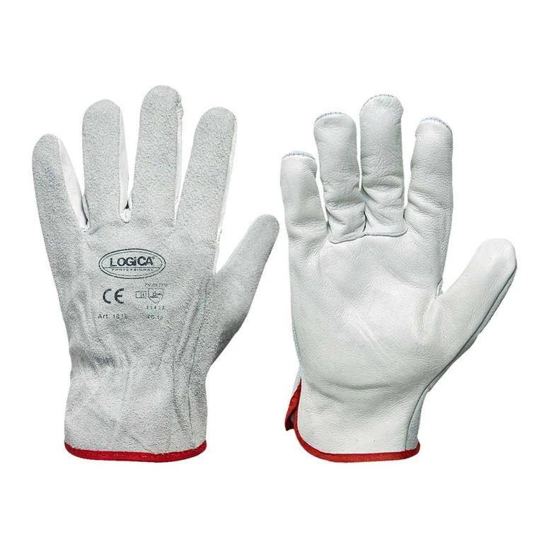 10 Pares- Guantes de trabajo en piel serraje Logica 103E