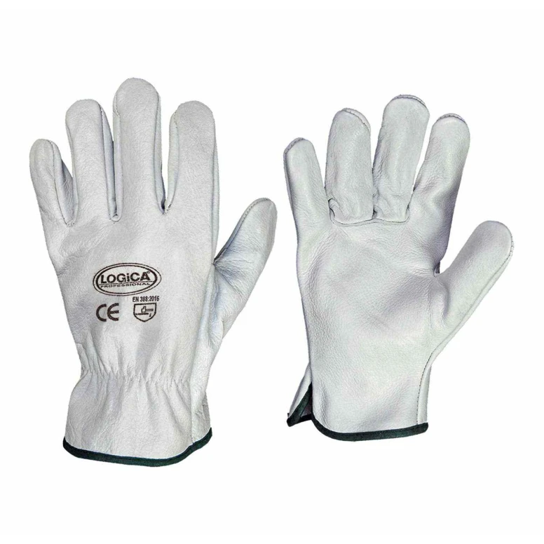 10 Pares - Guantes de trabajo en piel flor Logica 114E2S
