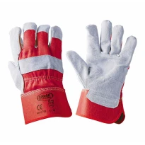 10 Pares - Guantes de trabajo en cuero crosta Logica 12TOP