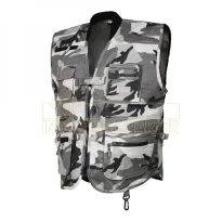 Liquidación total - Chaleco Mimetico ISSA LINE Multibolsillos 04019 De verano 100% algodón Talla M