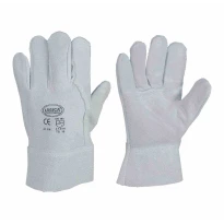 10 Pares - Guantes de Trabajo de Cuero Serraje Logica 21R