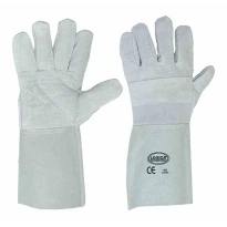 10 Pares - Guantes de Trabajo de Cuero Serraje Logica 27RL