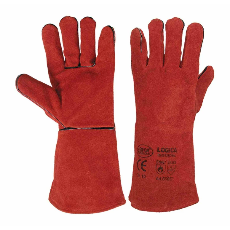10 Pares - Guantes de Trabajo Anticaloríficos para Soldadura Logica GS057-10
