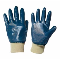 12 Pares - Guantes de Trabajo Recubiertos en Nitrilo Logica 0050S