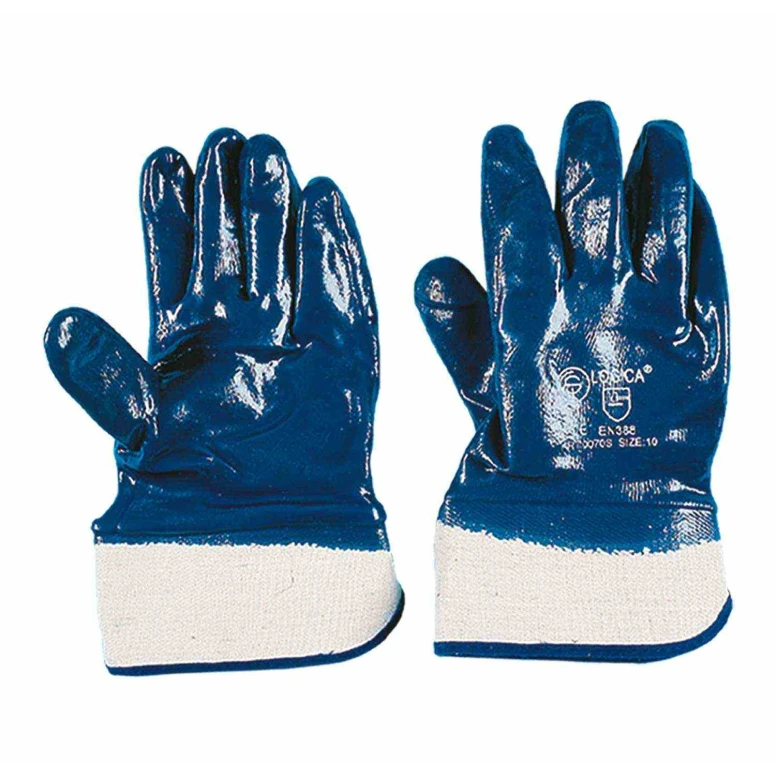 6 Pares - Guantes de Trabajo Recubiertos en Nitrilo Logica 0070S