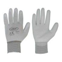 12 Pares - Guantes de Trabajo Recubiertos en Poliéster Logica FLEXY/B3