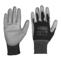 12 Pares - Guantes de Trabajo Recubiertos en Poliéster Logica FLEXY/G2