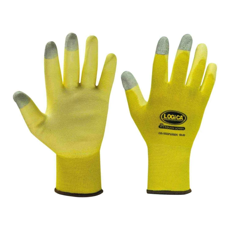 12 Pares - Guantes de trabajo recubiertos en poliuretano Logica FLEXYTOUCH1