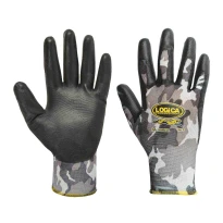 12 Pares - Guantes de trabajo recubiertos en poliuretano Logica JAGUAR