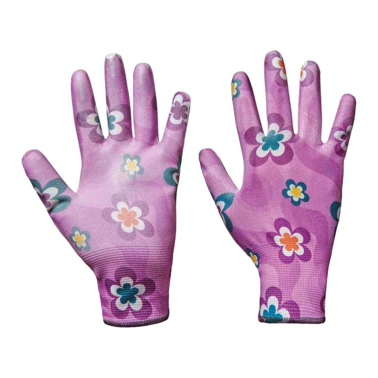 12 Pares - Guantes de trabajo para mujer recubiertos de poliuretano Logica LADYPINK