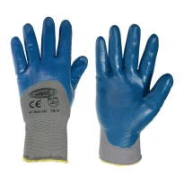 12 Pares - Guantes de trabajo recubiertos de nitrilo Logica TECNO124