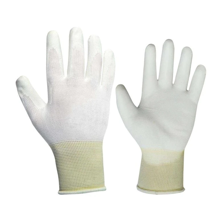 12 Pares - Guantes de trabajo recubiertos de poliuretano Logica TECNOWHITE