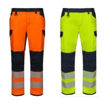 Pantalón de Trabajo Alta Visibilidad Multibolsillos Stretch Bicolor Velilla 303010S