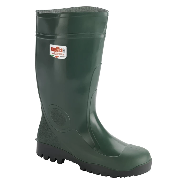 Liquidación total - Botas de seguridad de PVC ISSAFORT S5 SRC 06425 Número 44 Color Amarillo