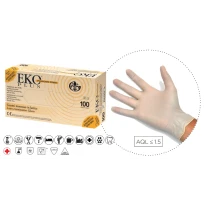 Guantes de látex desechables blancos SIN POLVO de alta calidad - 100 unidades 2