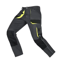 Pantalones de trabajo Stretch LF elásticos multibolsillos Slim Fit de verano - Gris 2