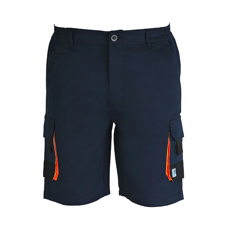 Bermuda de Trabajo Multibolsillos Stretch Fluo