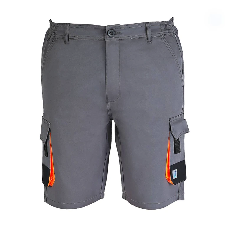 Bermuda de Trabajo Multibolsillos Stretch Fluo