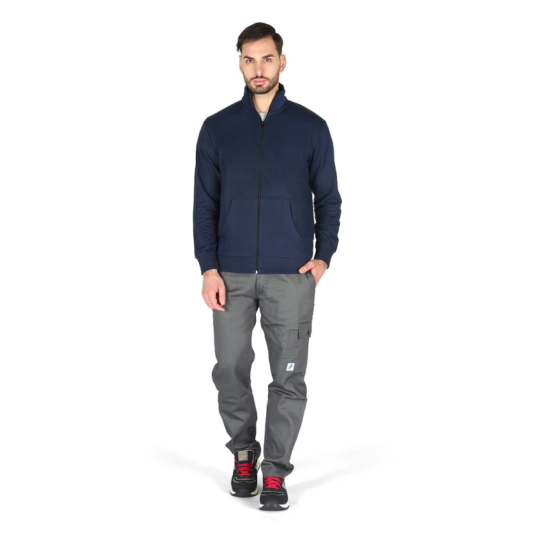 Pantalón Económico Gris Multibolsillos Algodón 100% Massaua Acolchado Forrado Invierno