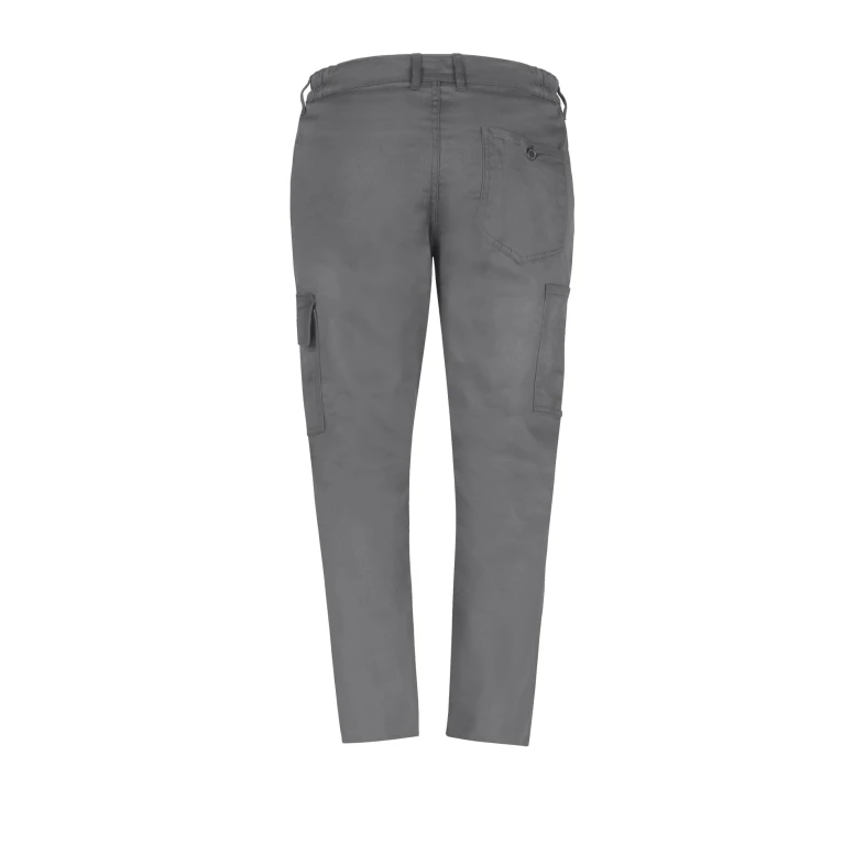 Pantalón Económico Gris Multibolsillos Algodón 100% Massaua Acolchado Forrado Invierno