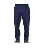 Pantalón Económico Azul Multibolsillos Algodón 100% Massaua Relleno de Franela Invierno