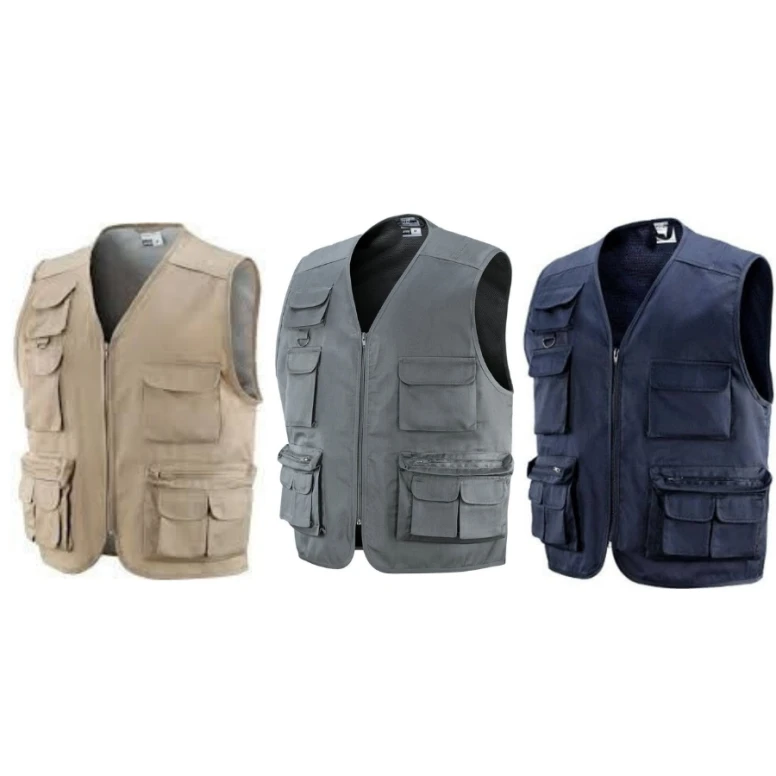 Chaleco de trabajo de verano multibolsillos