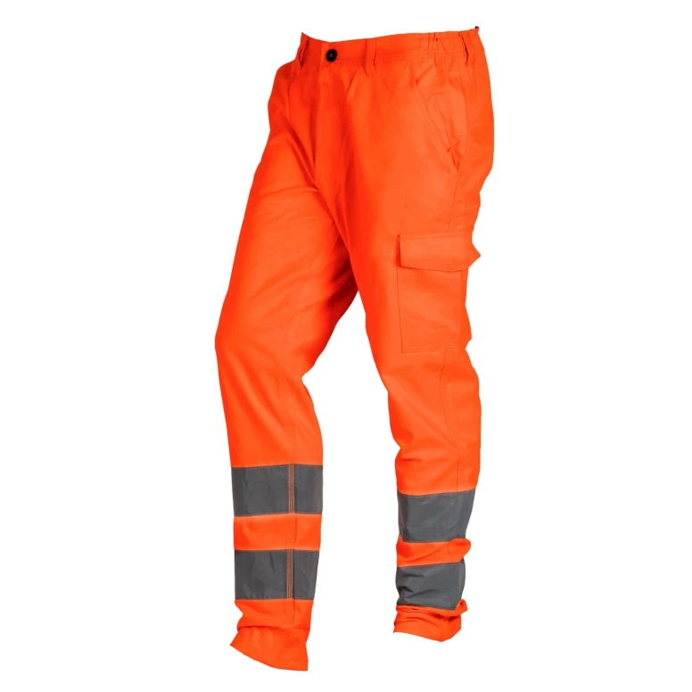 Pantalones de trabajo Alta Visibilidad LF Multibolsillos Slim Fit con bandas