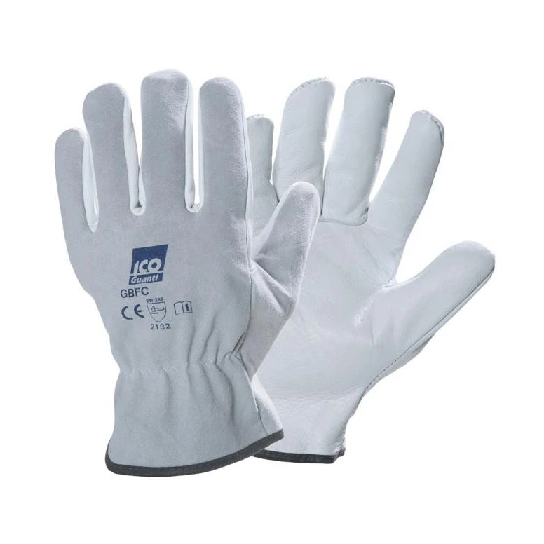 Guantes de trabajo de cuero flor y dorso de costra 016/1