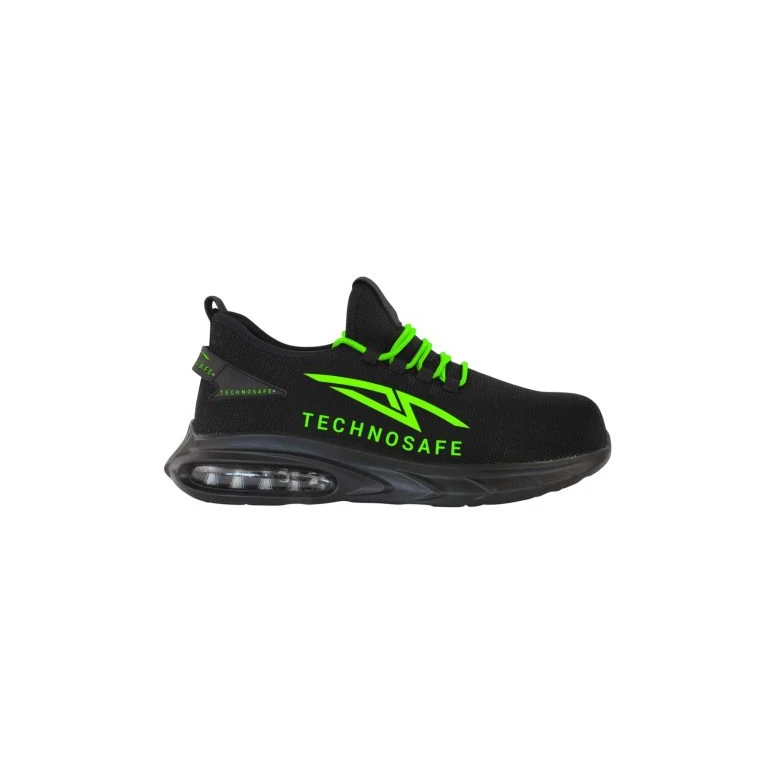 Zapatos de seguridad bajos sin metal Technosafe Neon Dark Mode S1PL FO SR ESD