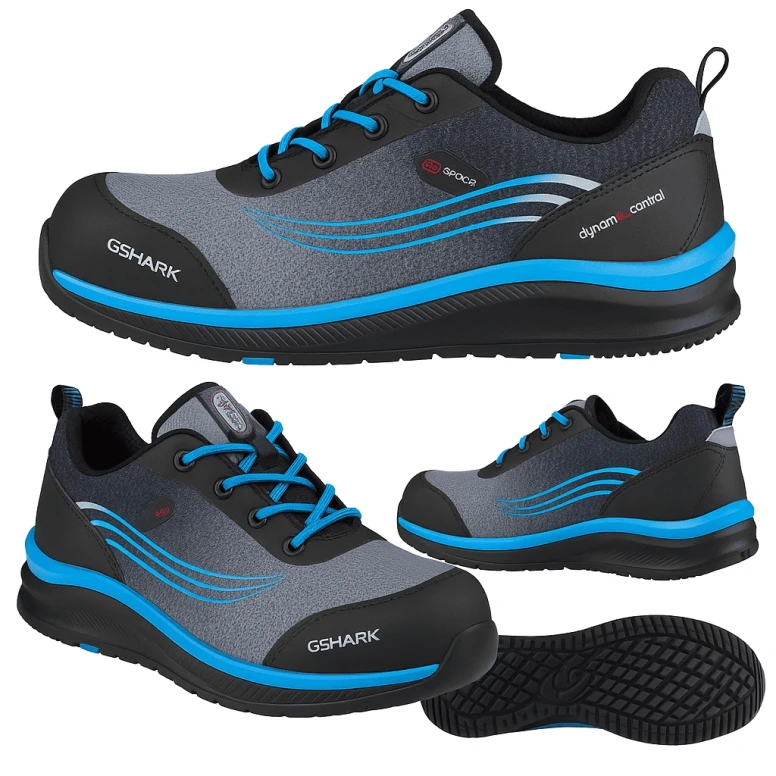 Zapatos de seguridad bajos ultraligeros GShark Squash 2.0 S3 SRC transpirables cómodos antideslizantes