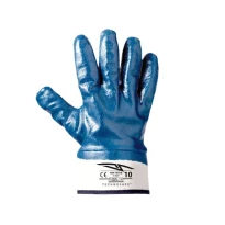 120 Unidades - Guantes de Trabajo de Algodón Jersey Recubiertos de Nitrilo NBR Technosafe GHN1351BL