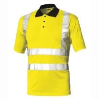 Liquidación total - Polo Basic Alta visibilidad ISSA LINE - 08184 Talla M Color Amarillo flúor