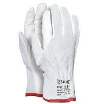 12 Pares - Guantes de trabajo en cuero flor/crosta - Issa Line 17131