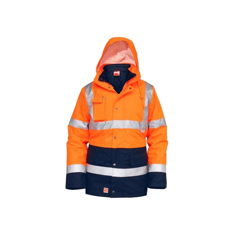 Parka de Trabajo Alta Visibilidad Bicolor 3 en 1 Multibolsillos Impermeable Technosafe Gundar ALGBOR01