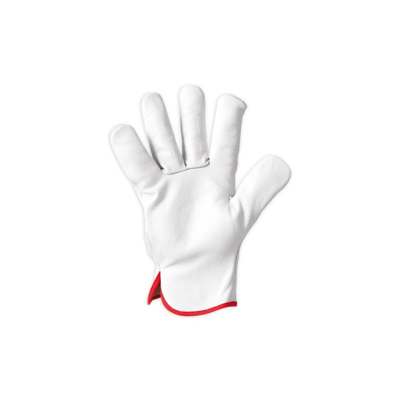 12 Unidades – Guantes de trabajo de piel flor Technosafe Top Quality GFB1005WH