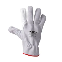 12 Unidades – Guantes de trabajo de piel flor Technosafe GFC1002WH