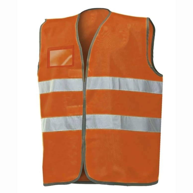 Chaleco de trabajo con portacredenciales Alta Visibilidad ISSA LINE - 01210NB