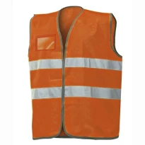 Chaleco de trabajo con portacredenciales Alta Visibilidad ISSA LINE - 01210NB