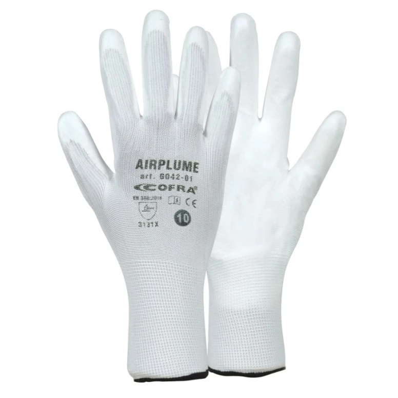 12 Pares - Guantes de Trabajo Cofra de Nitrilo Airplume G042-D101