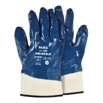 12 Pares - Guantes de Trabajo Cofra de Nitrilo Bajkal G065-DD00