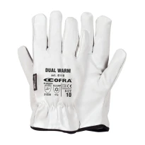 12 Pares - Guantes de Trabajo Cofra Dual Warm de Cuero G110-DD0