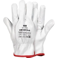 12 Pares - Guantes de Trabajo Cofra Hub de Cuero G105-DD00