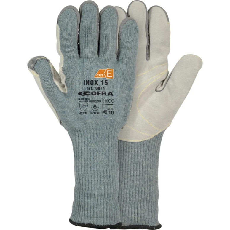 12 Pares - Guantes de Trabajo Cofra Dual Warm de Cuero G110-DD00