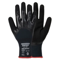12 Pares - Guantes de Trabajo Stretch Cofra de Nitrilo Skinproof G015-DD00